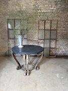 ROUND METAL SIDE TABLE, MID-20TH CENTURY