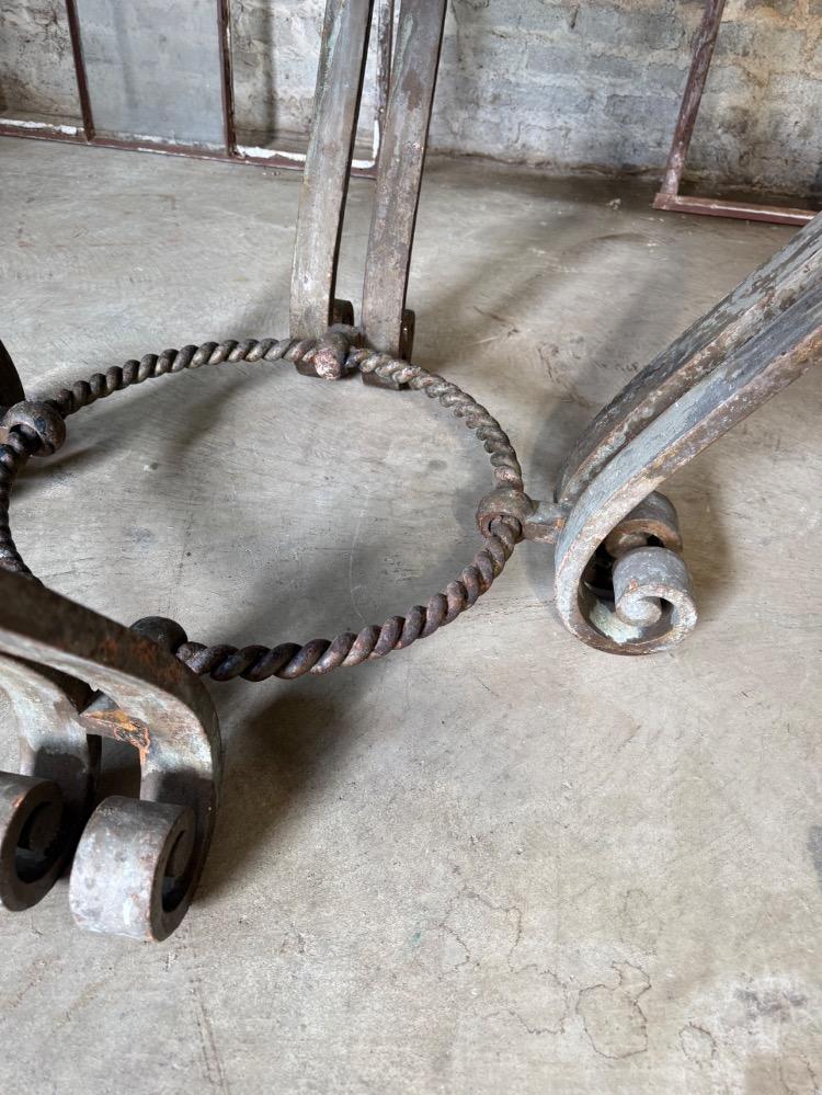 ROUND METAL SIDE TABLE, MID-20TH CENTURY
