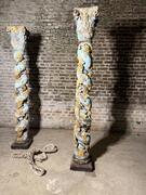 BAROQUE WOODEN COLUMNS, 18TH CENTURY