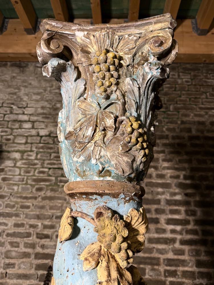 BAROQUE WOODEN COLUMNS, 18TH CENTURY