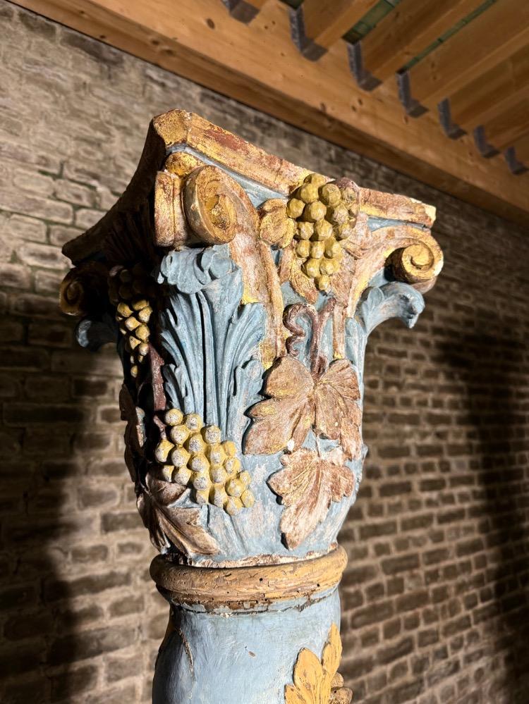 BAROQUE WOODEN COLUMNS, 18TH CENTURY