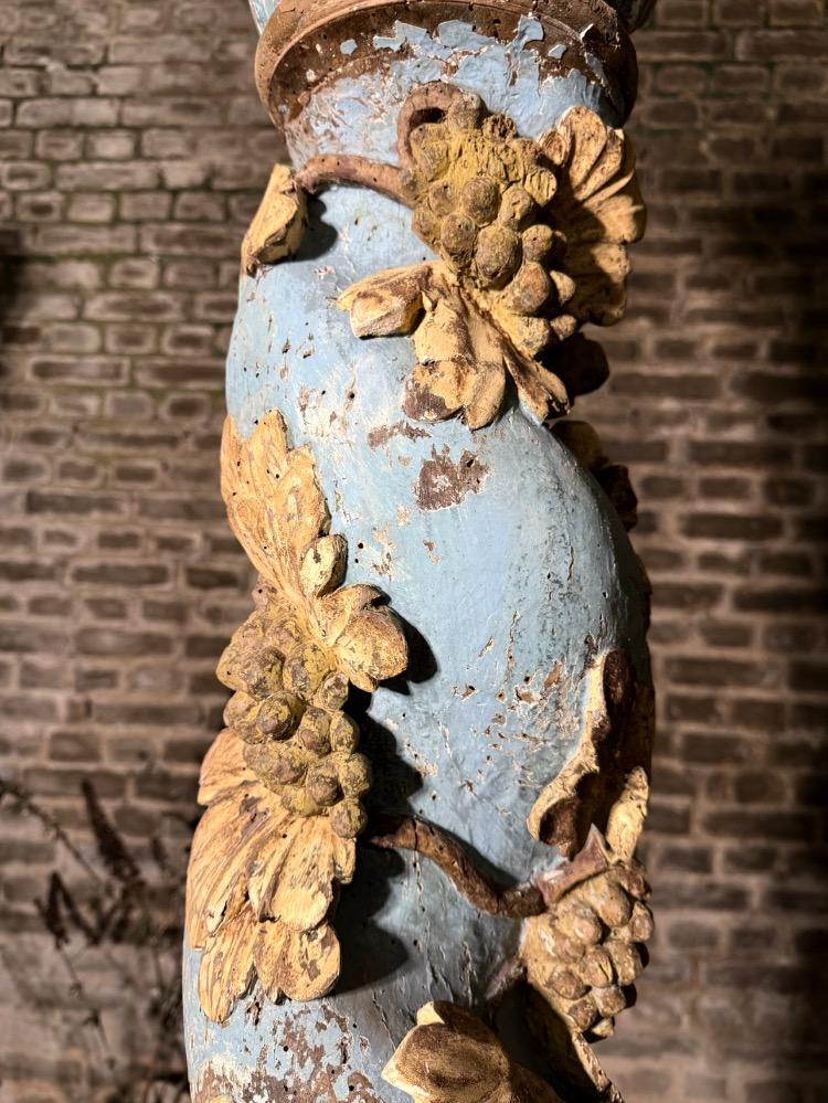 BAROQUE WOODEN COLUMNS, 18TH CENTURY