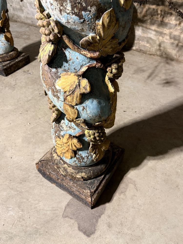 BAROQUE WOODEN COLUMNS, 18TH CENTURY