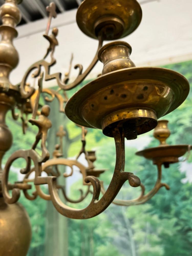 Bronze chandelier, early 20th century 