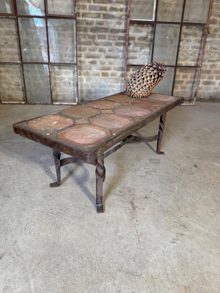BRUTALIST COFFEE TABLE, MID-20TH CENTURY