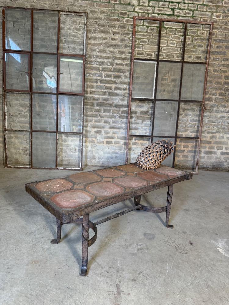 BRUTALIST COFFEE TABLE, MID-20TH CENTURY