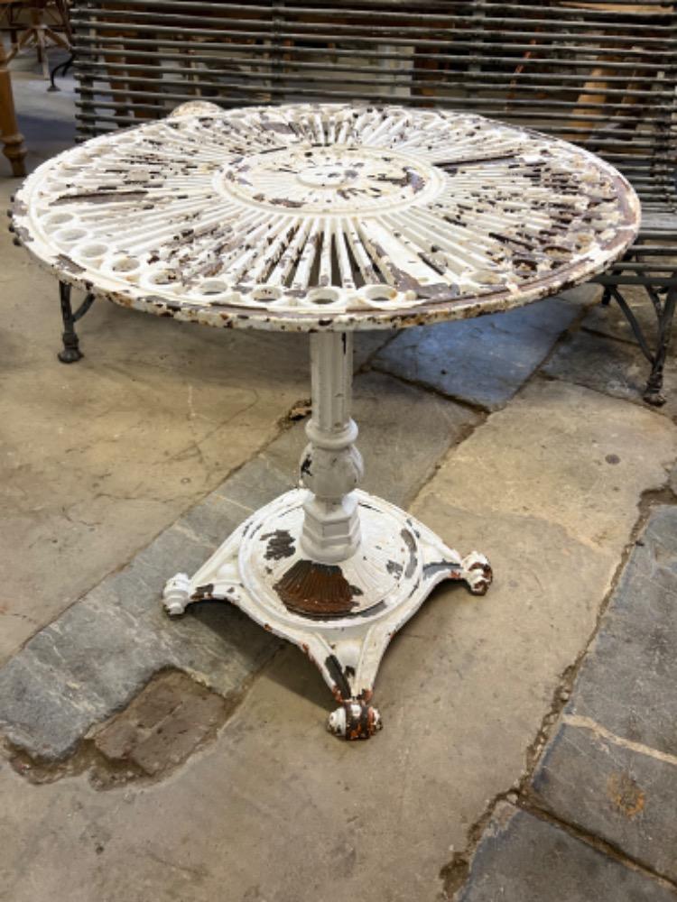 Cast iron pedestal table, early 20th century
