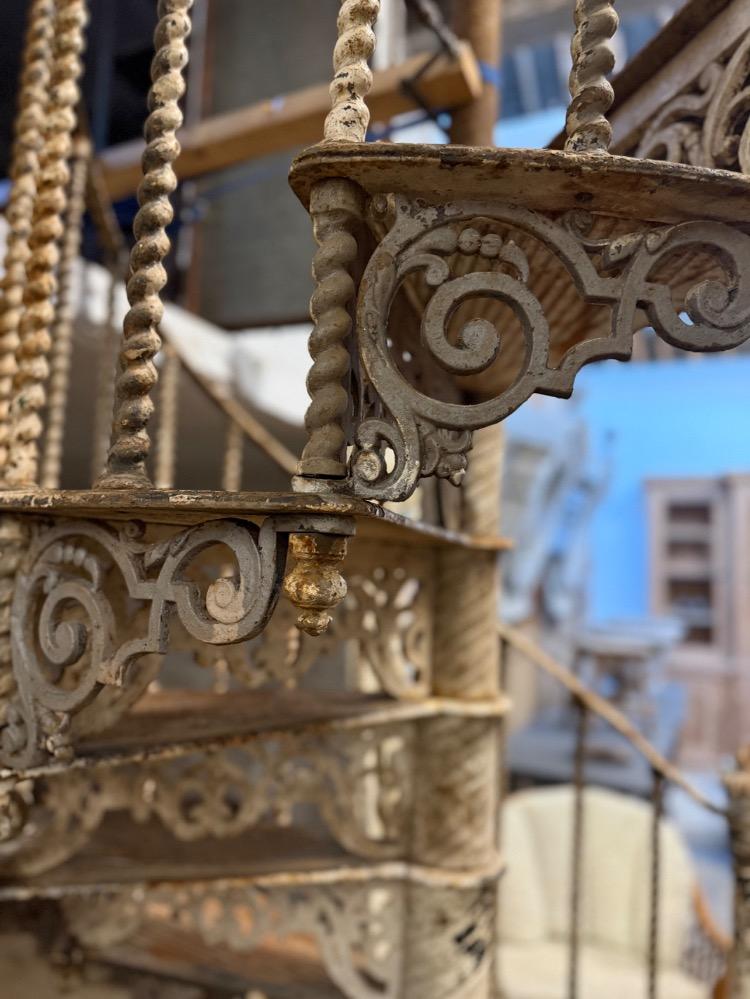 CAST IRON SPIRAL STAIRCASE, LATE 19TH CENTURY