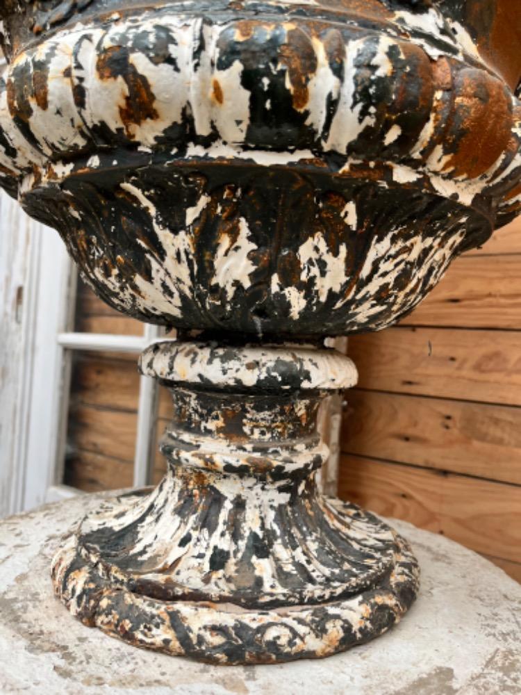 Cast iron vase, late 19th century 