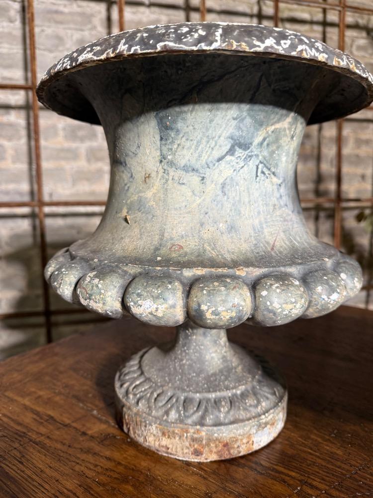 PAIR OF CAST IRON VASES, 19th CENTURY