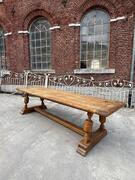 Community oak table, mid-20th century 