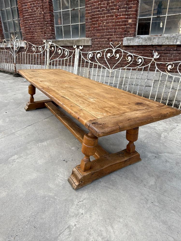 Community oak table, mid-20th century 