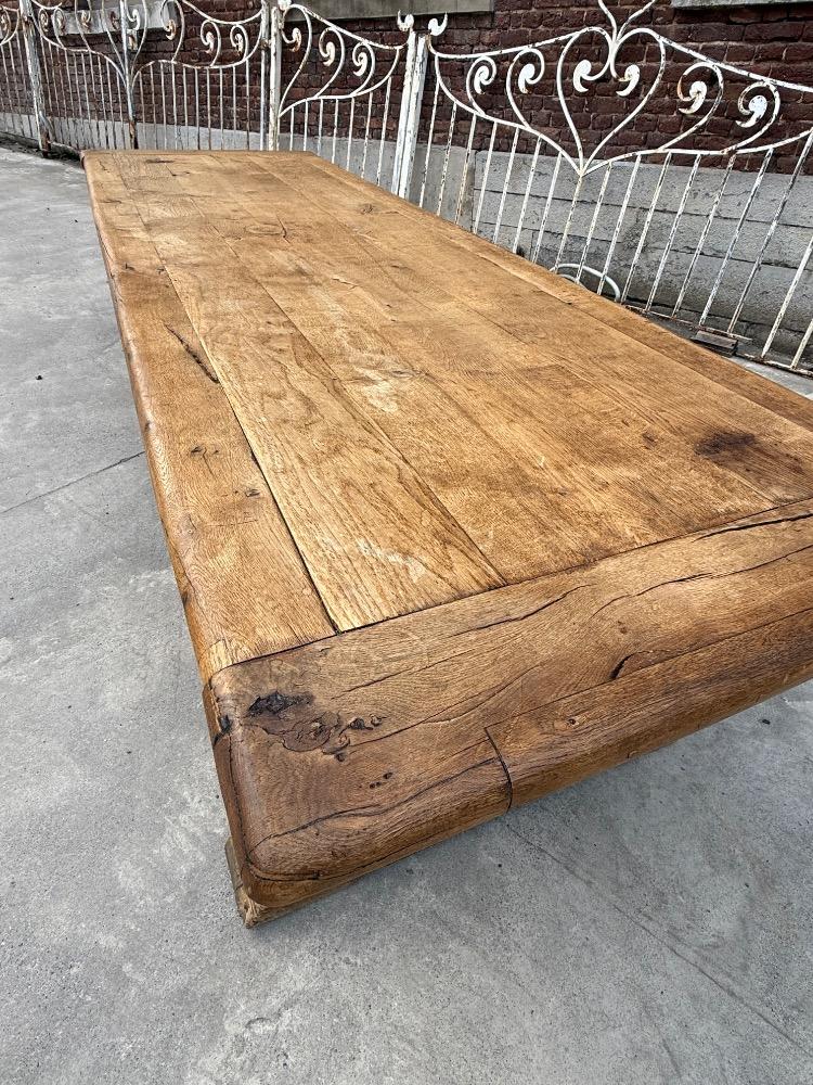 Community oak table, mid-20th century 
