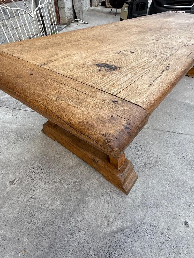 Community oak table, mid-20th century 