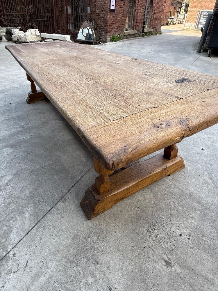 Community oak table, mid-20th century 