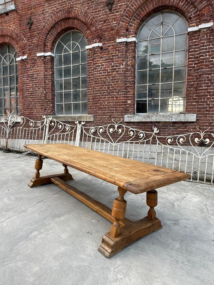 Community oak table, mid-20th century 