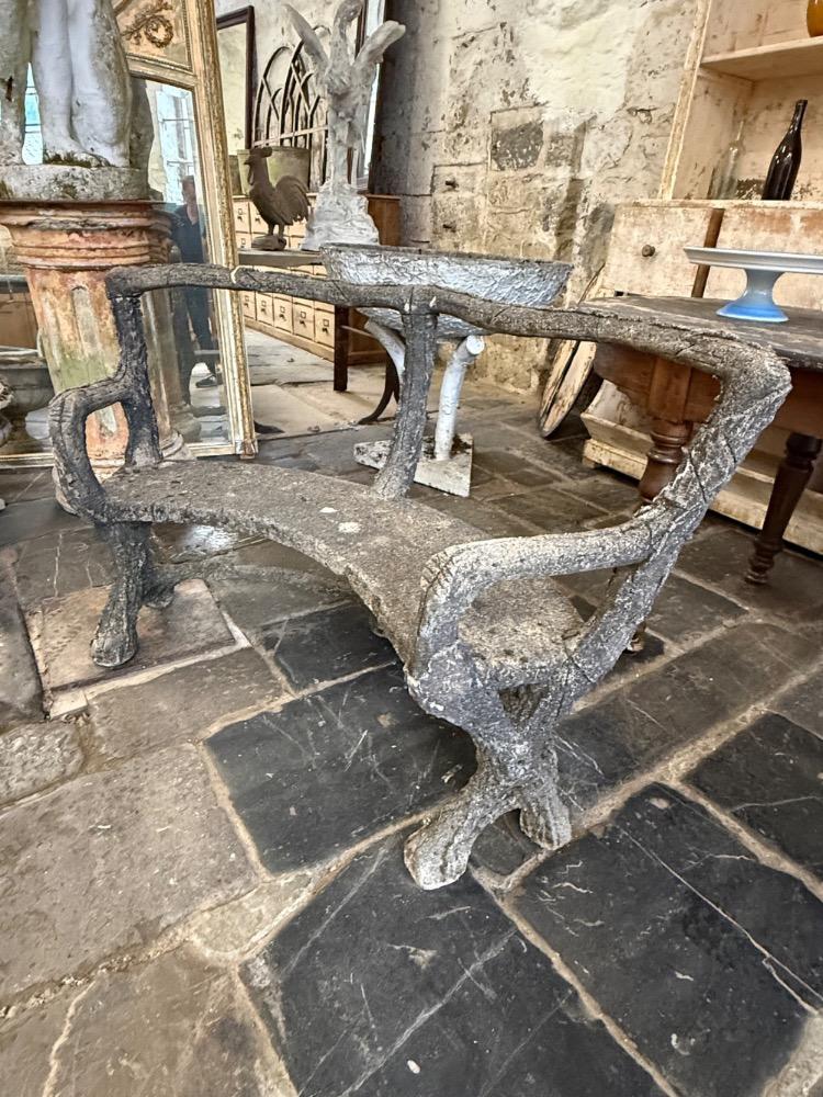 CONCRETE GARDEN BENCH, MID-20TH CENTURY