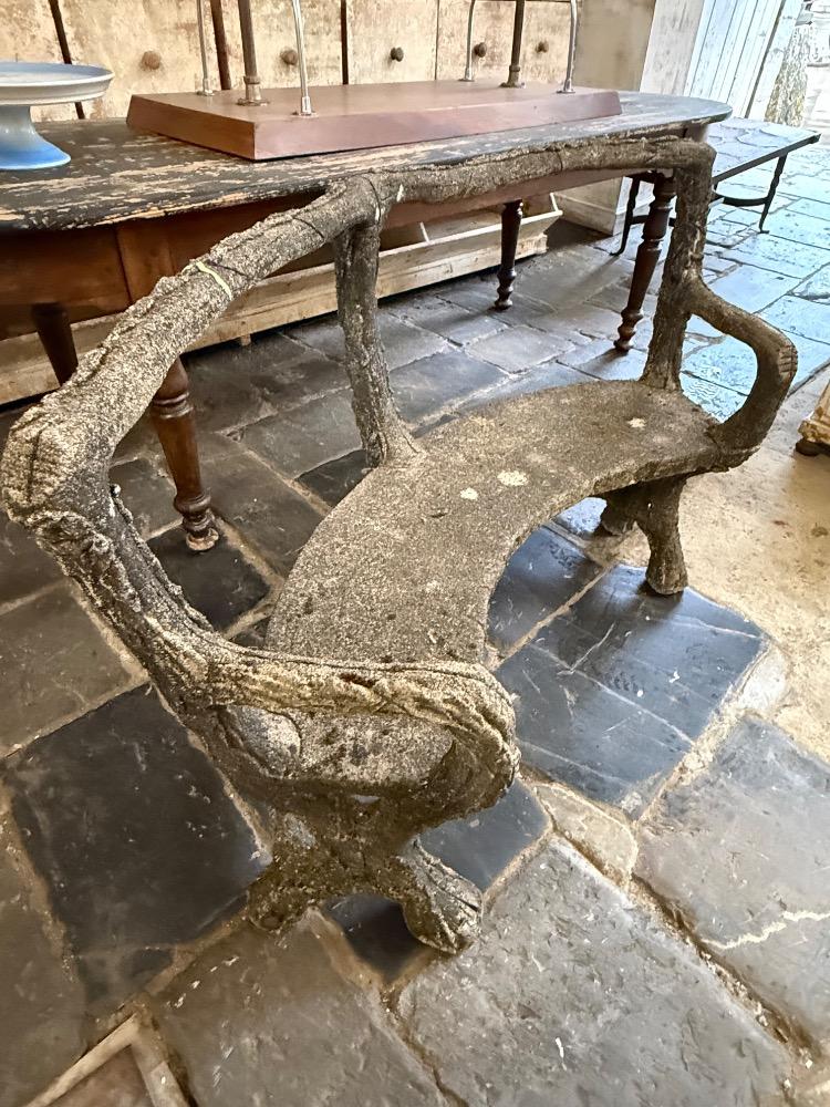 CONCRETE GARDEN BENCH, MID-20TH CENTURY