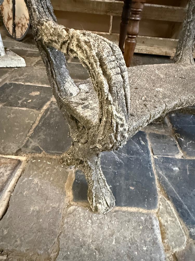 CONCRETE GARDEN BENCH, MID-20TH CENTURY