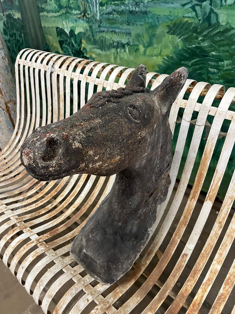 Concrete horse head, early 20th century 