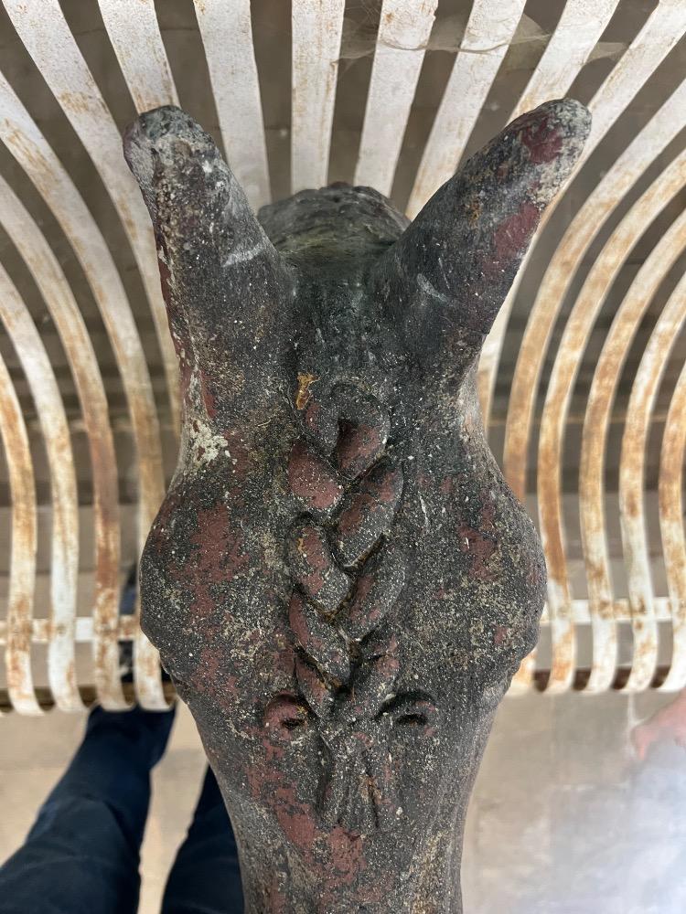 Concrete horse head, early 20th century 