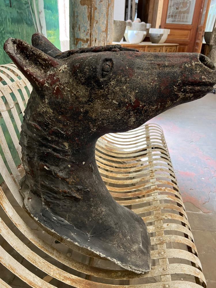 Concrete horse head, early 20th century 