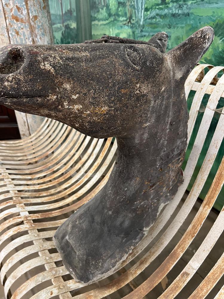 Concrete horse head, early 20th century 