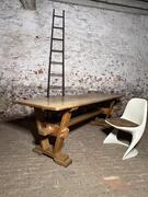 Constructivist oak table, mid-20th century 