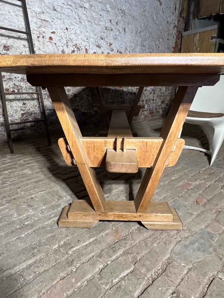 Constructivist oak table, mid-20th century 