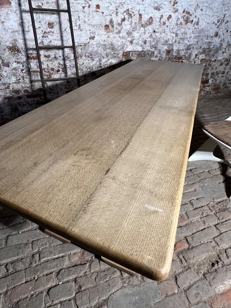 Constructivist oak table, mid-20th century 
