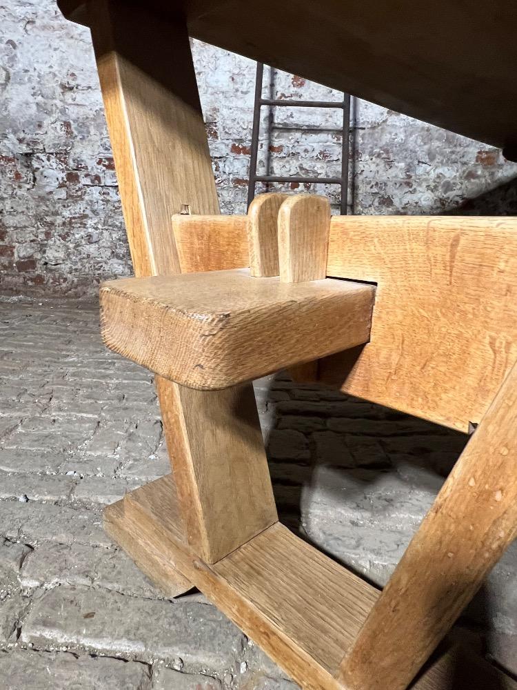 Constructivist oak table, mid-20th century 