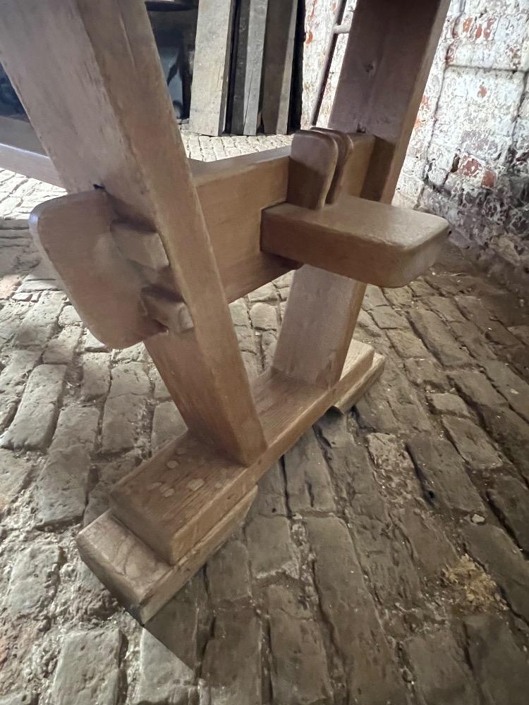 Constructivist oak table, mid-20th century 