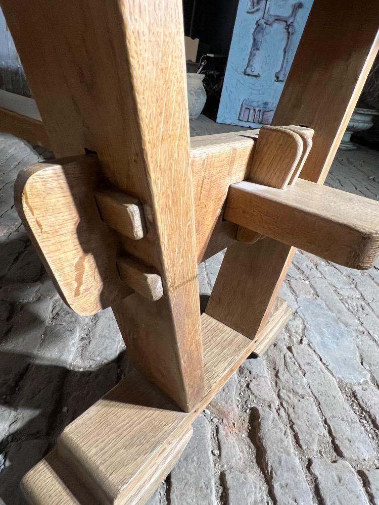 Constructivist oak table, mid-20th century 