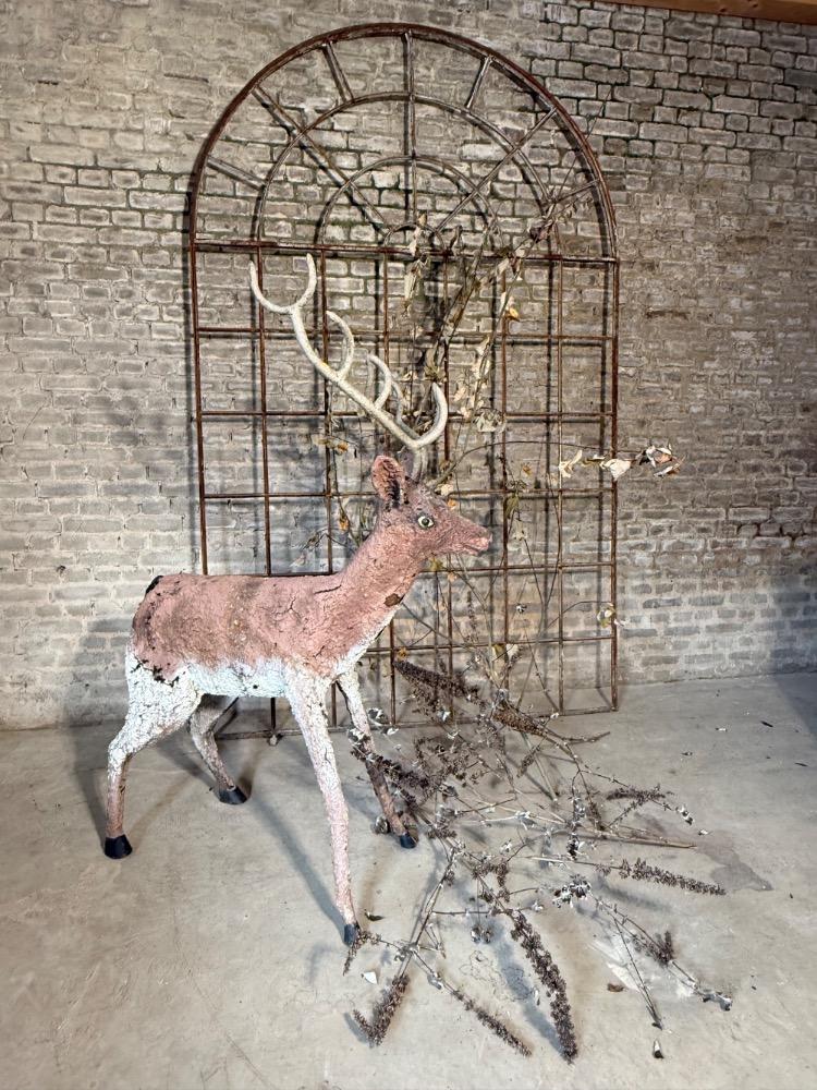 DECORATIVE METAL DEER, MID-20TH CENTURY
