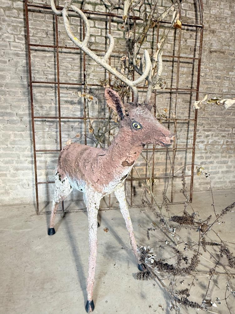 DECORATIVE METAL DEER, MID-20TH CENTURY