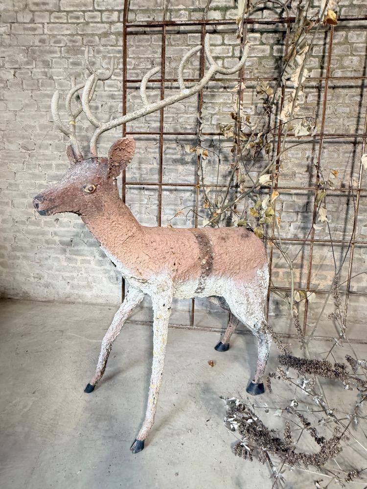 DECORATIVE METAL DEER, MID-20TH CENTURY
