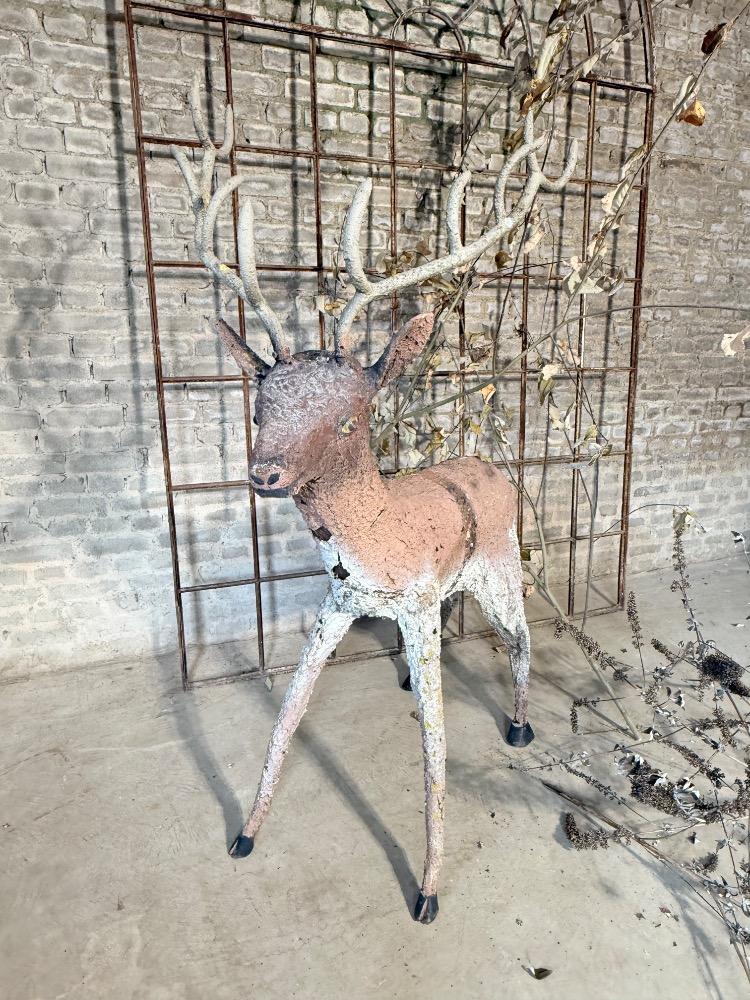 DECORATIVE METAL DEER, MID-20TH CENTURY