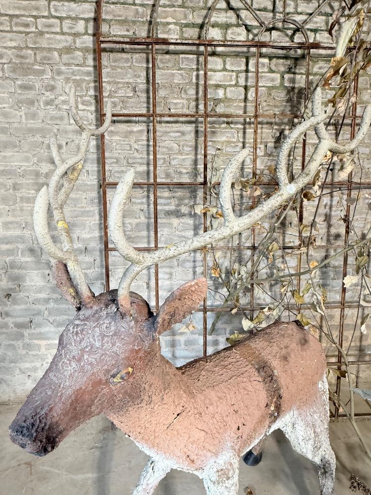 DECORATIVE METAL DEER, MID-20TH CENTURY