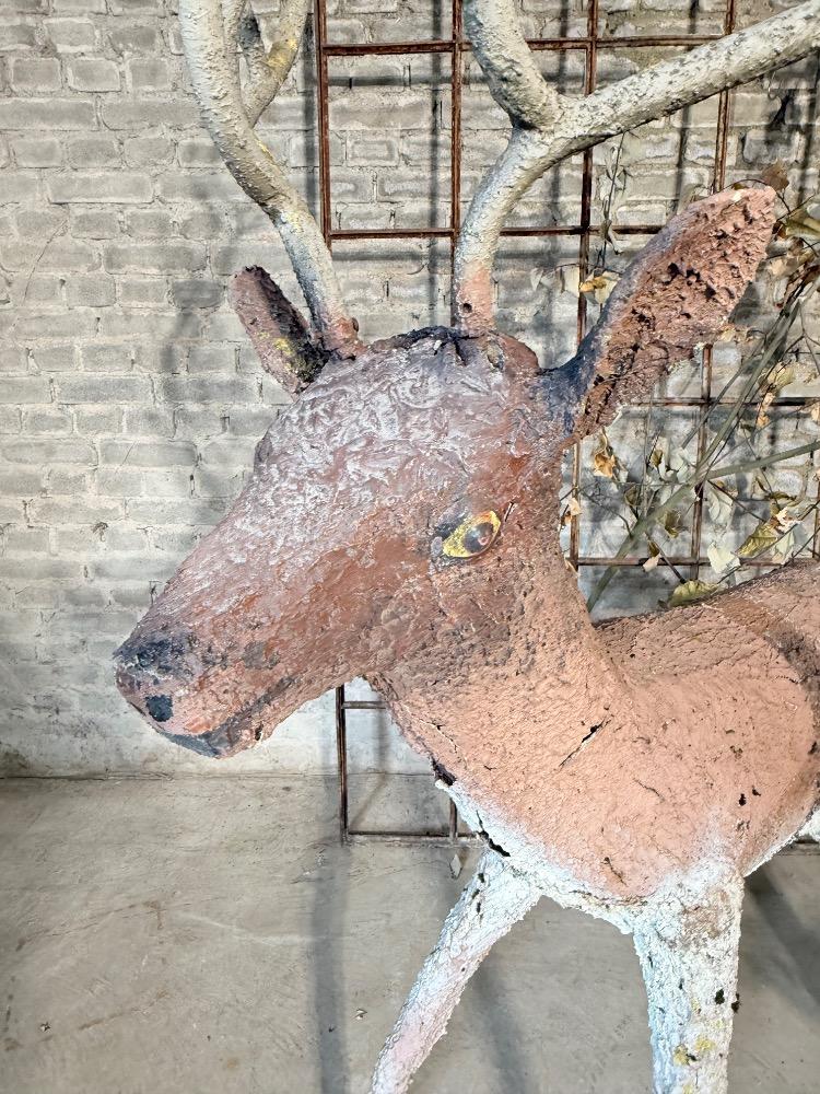 DECORATIVE METAL DEER, MID-20TH CENTURY