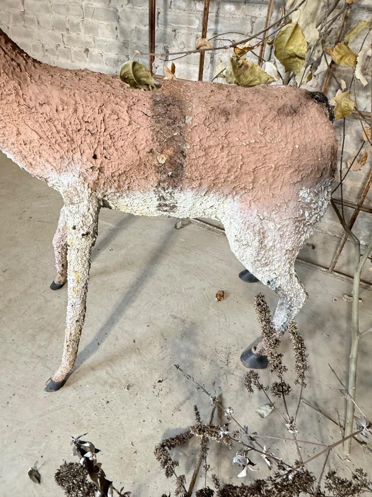 DECORATIVE METAL DEER, MID-20TH CENTURY