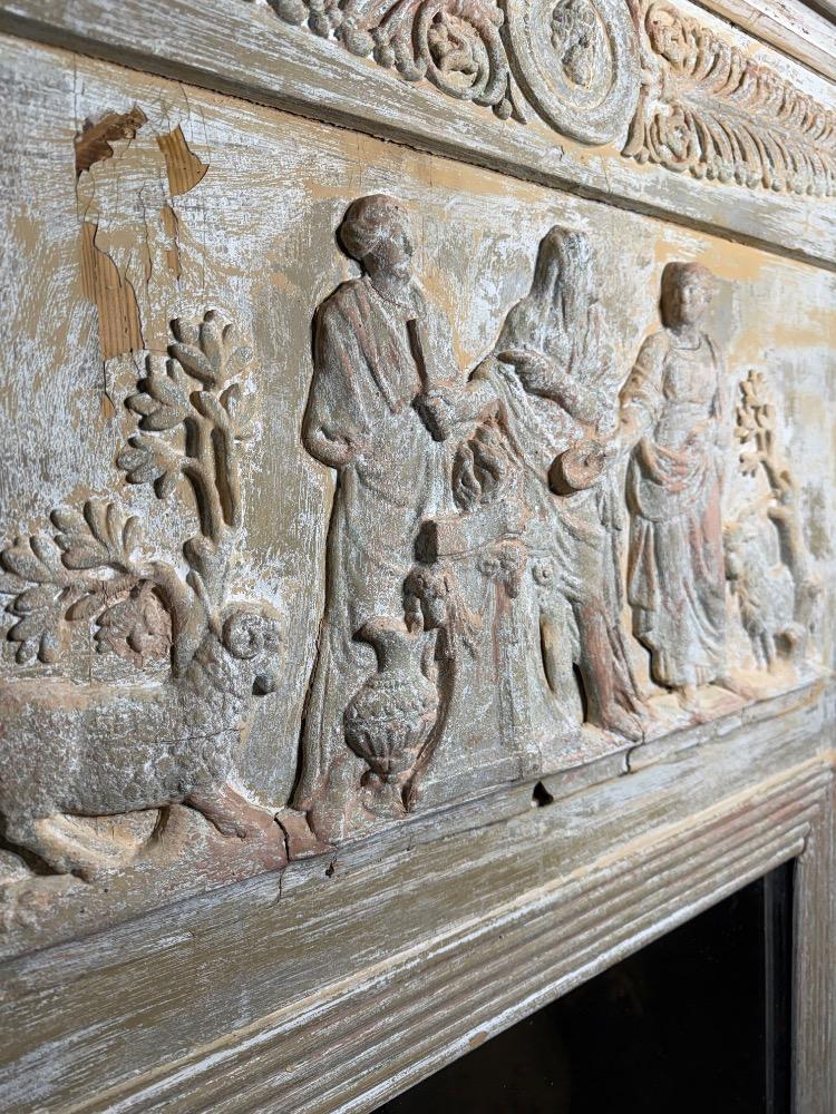 EMPIRE STYLE TRUMEAU MIRROR, MID-19th CENTURY