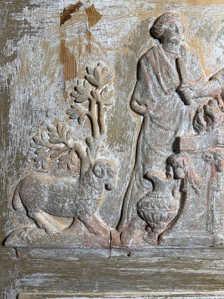 EMPIRE STYLE TRUMEAU MIRROR, MID-19th CENTURY