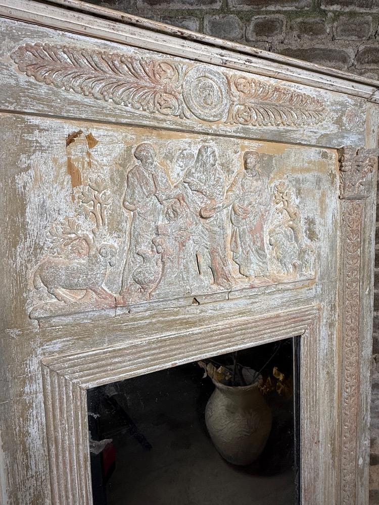 EMPIRE STYLE TRUMEAU MIRROR, MID-19th CENTURY