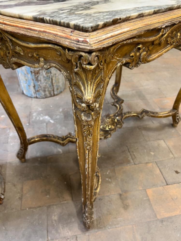 Gilded wooden table, early 20th century