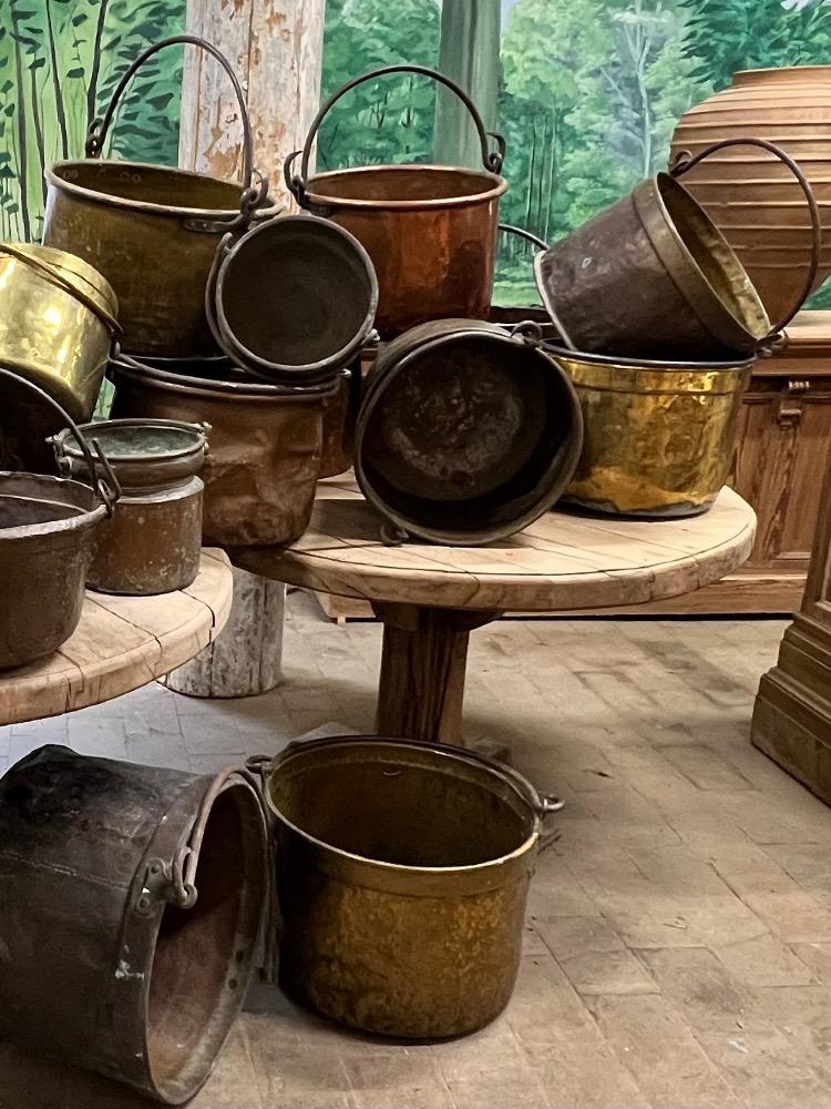 Copper cauldrons 19th century 