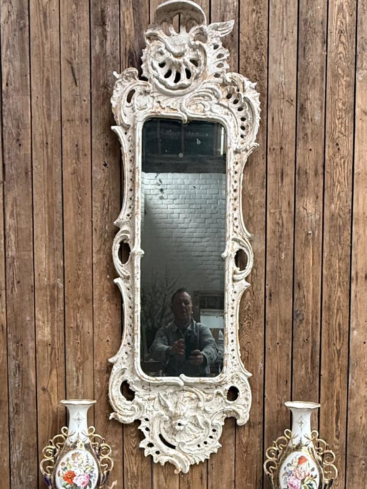 ITALIAN WALL MIRROR, LATE 19TH CENTURY