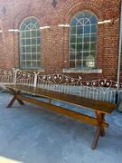 LARGE COMMUNITY TABLE, LATE 19TH CENTURY