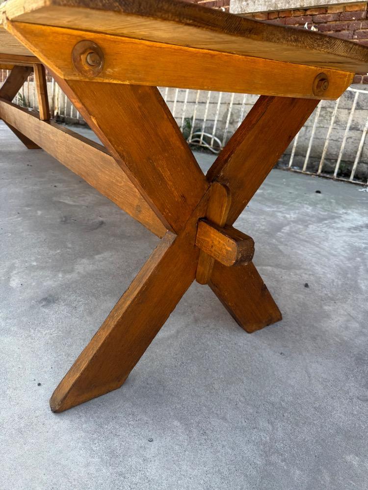 LARGE COMMUNITY TABLE, LATE 19TH CENTURY