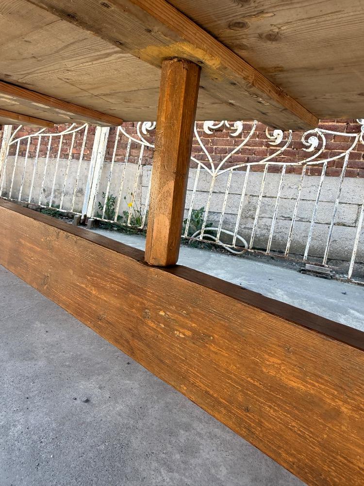 LARGE COMMUNITY TABLE, LATE 19TH CENTURY