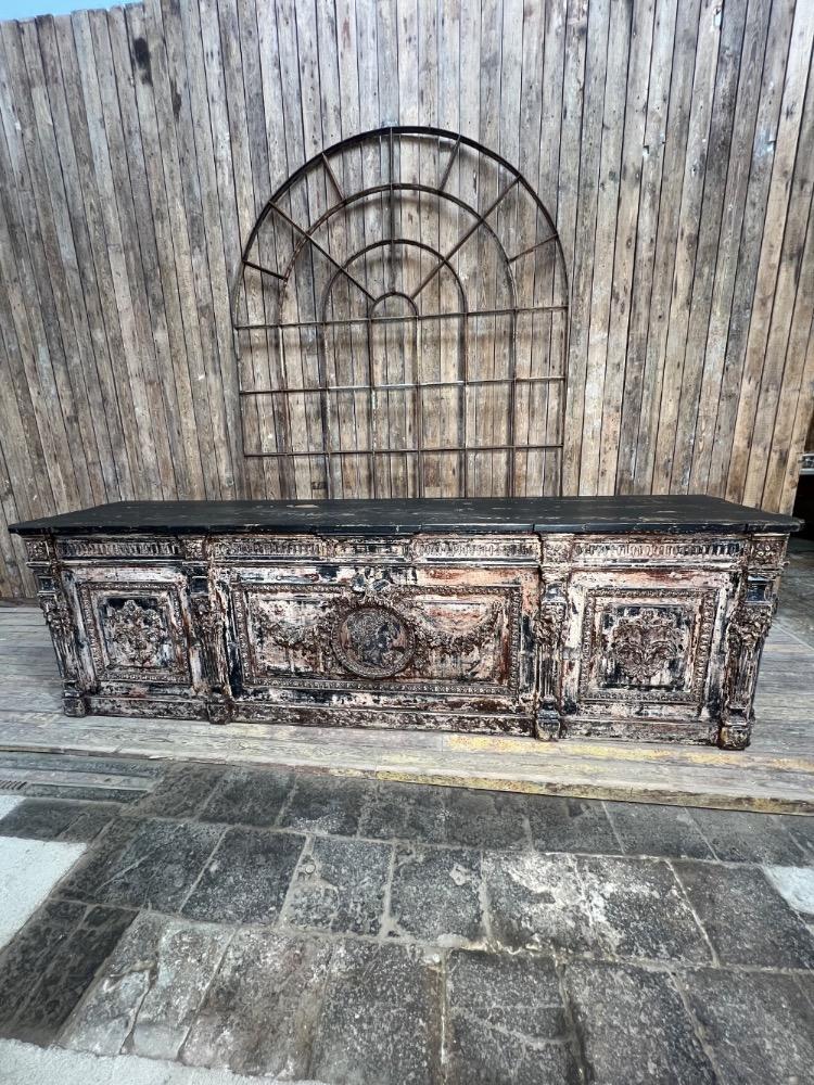 Large Louis XVI counter, late 19th century